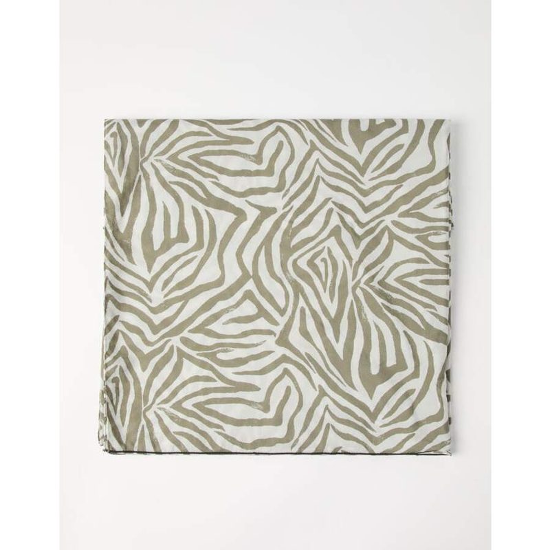 Brunello Cucinelli Womens Green Silk Printed Scarf_Multi-Color