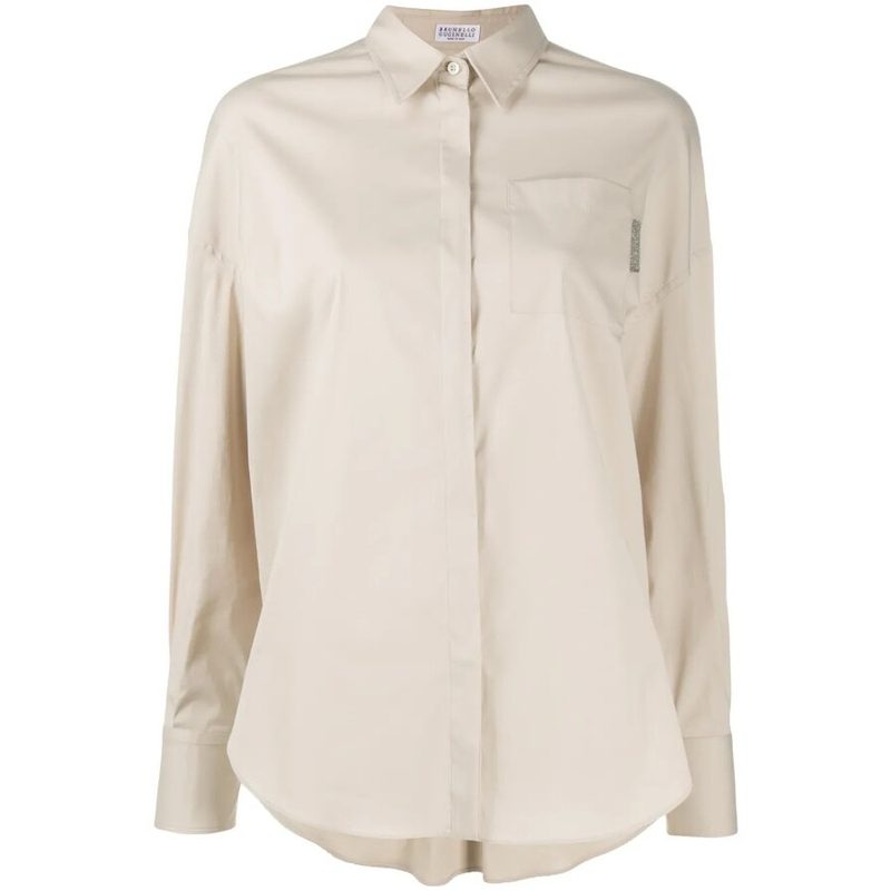 Brunello Cucinelli Wolight Beige Relaxed Shirt_Beige