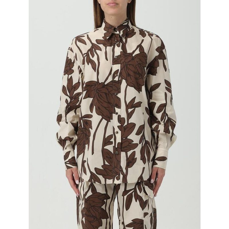 Brunello Cucinelli Panama Tobacco Floral Print Shirt_Multi-Color