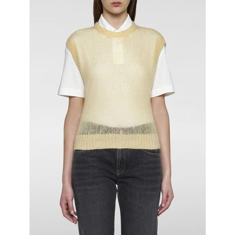 Brunello Cucinelli Wolight Yellow Wool Sweater_Beige