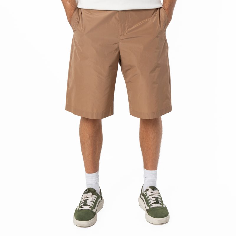 Mens Straight-Leg Shorts_Beige/Khaki