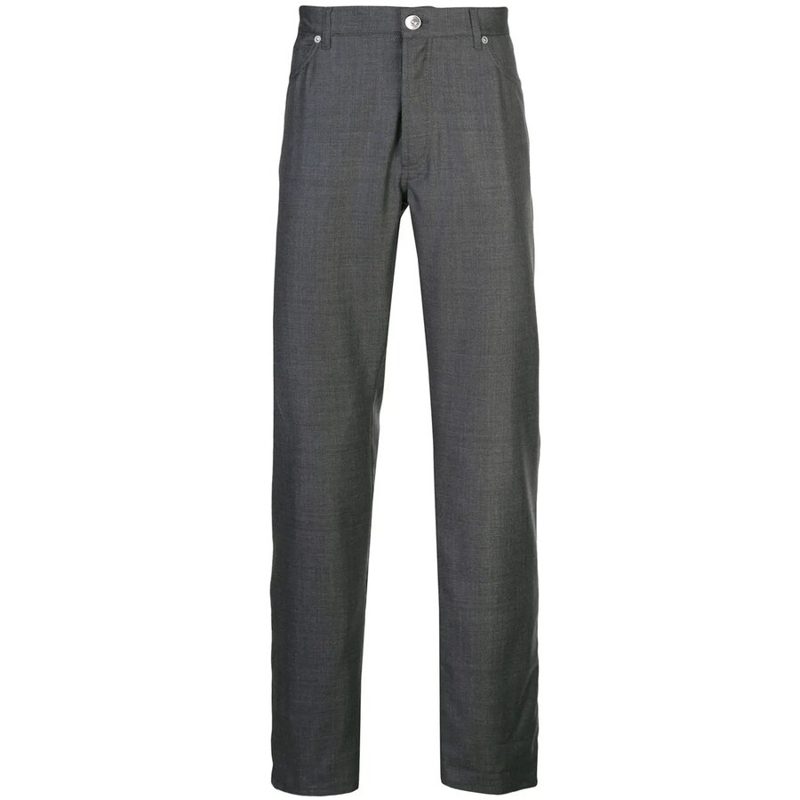 Brunello Cucinelli Medium Grey Wool Trousers_Grey