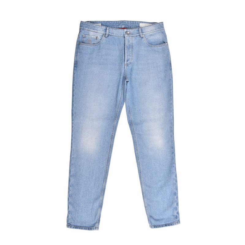 Brunello Cucinelli Light Denim Traditional Fit Jeans_Blue