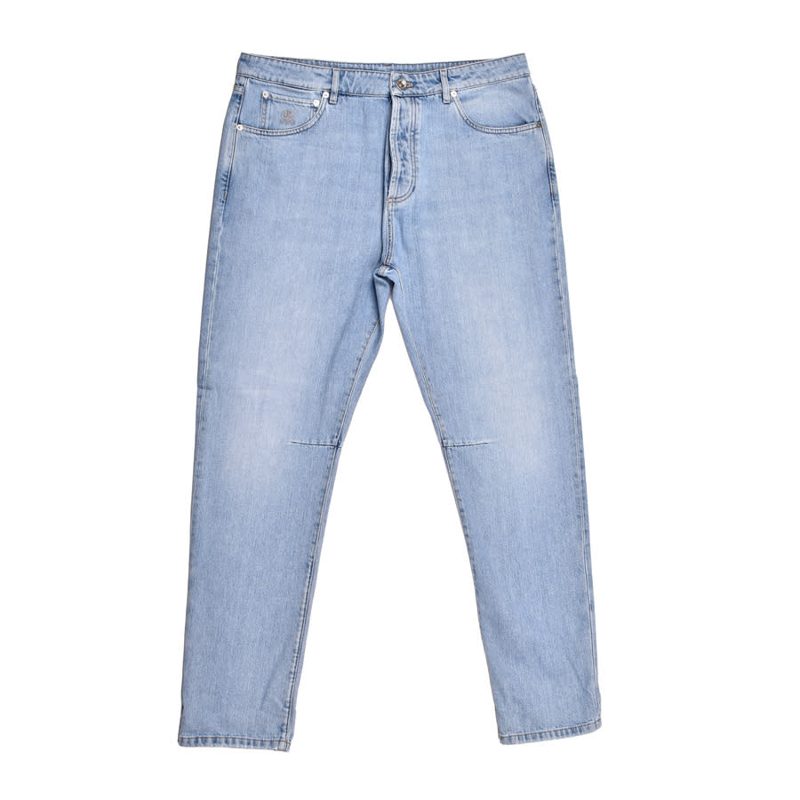 Brunello Cucinelli Light Denim Five-Pocket Jeans_Blue