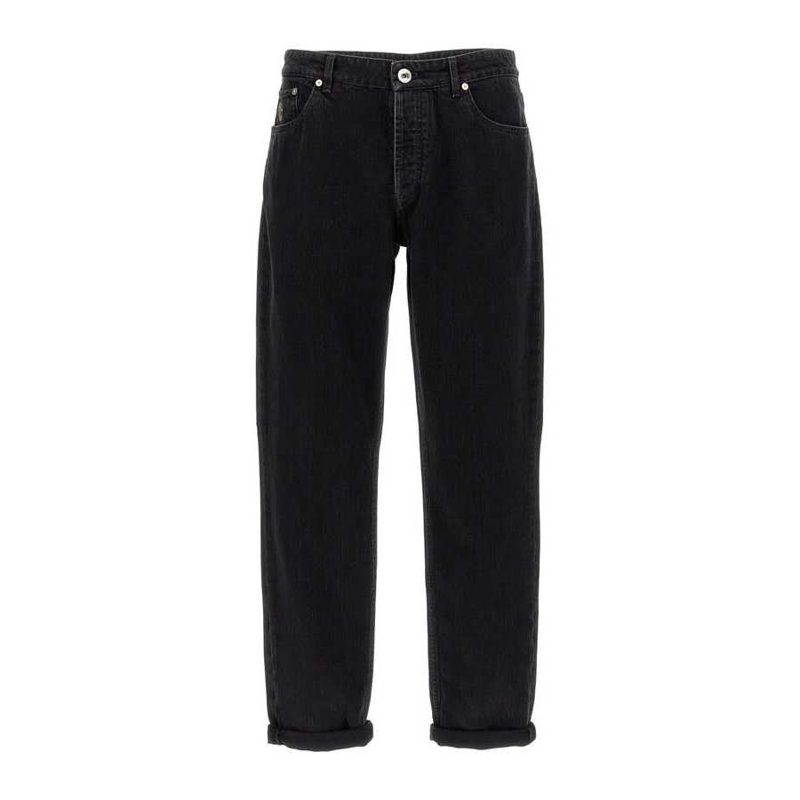Brunello Cucinelli Dark Grey Tailored Trousers_Black