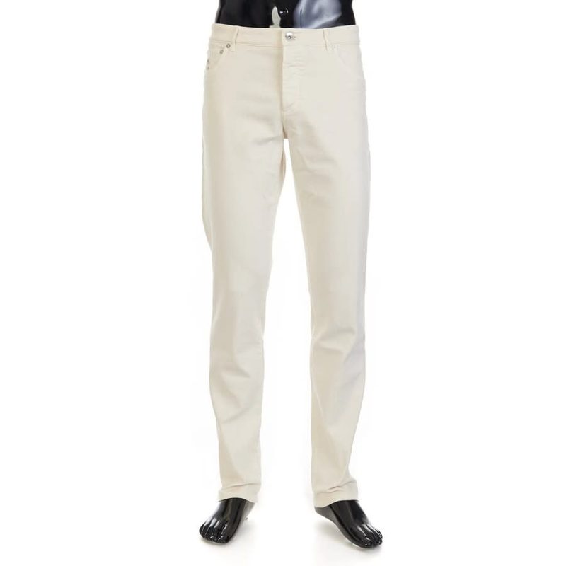 Brunello Cucinelli Off White Tailored Trousers_Beige
