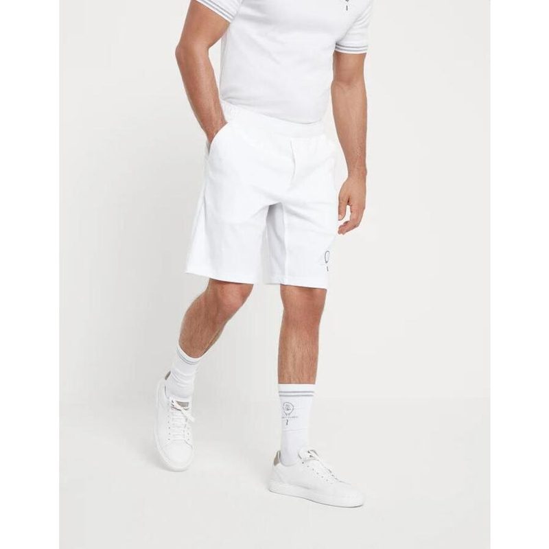 Brunello Cucinelli White Tailored Athletic Shorts_White
