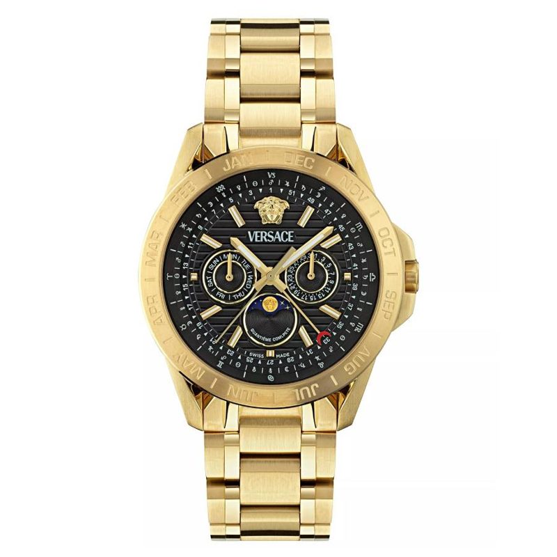 Galaxy Moonphase Quartz Black Dial Mens Watch VE0K00425