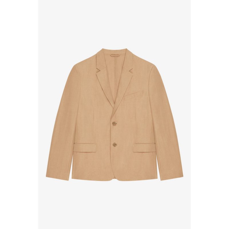 Unconstructed Jacket W/ Notch Lapel Tan_Tan