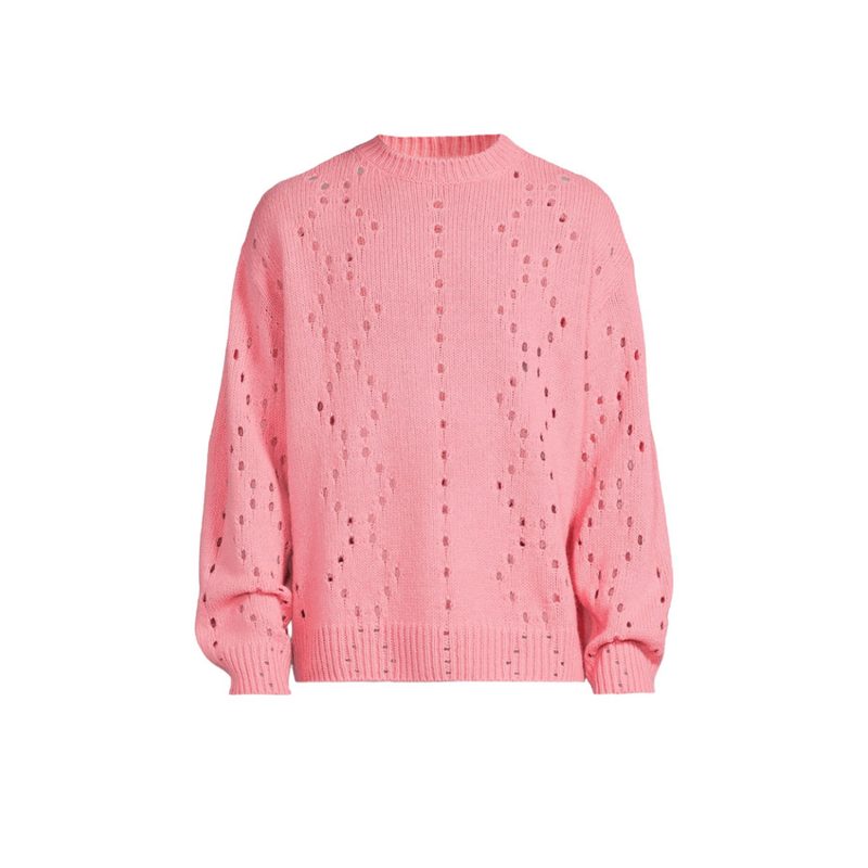 Oversize Crew Neck Sweater Flamingo_Pink