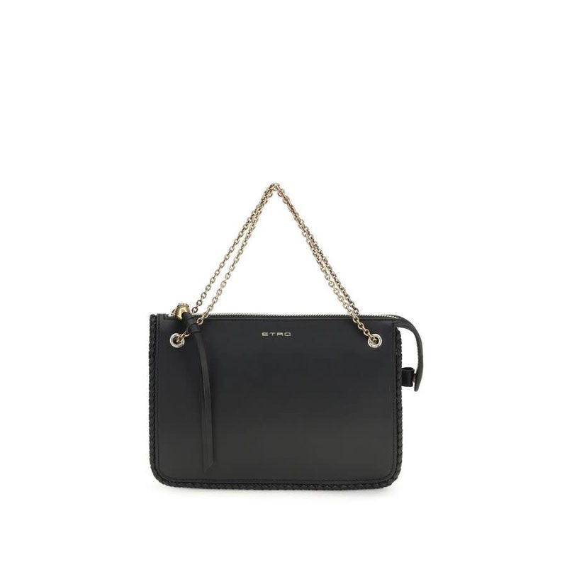 Etro Calf Leather Clutch ? Black_Black
