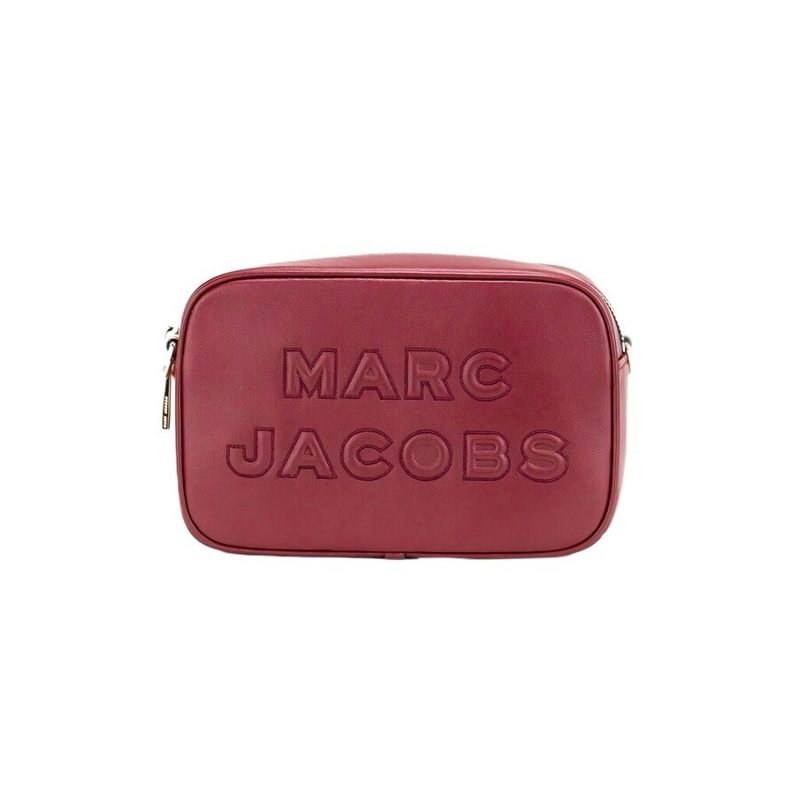 EM[보스]ED Logo Leather Crossbody Bag ? Red