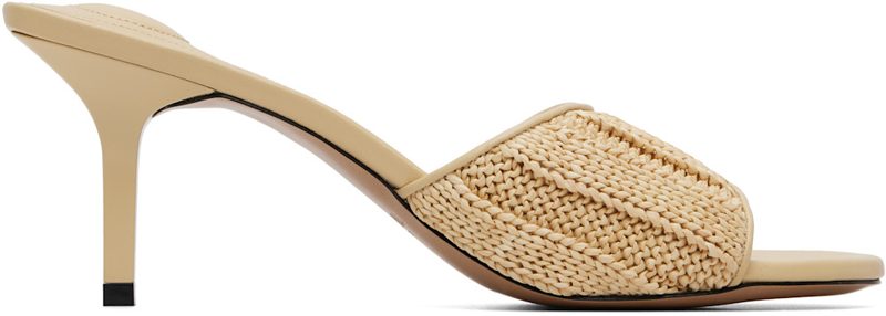 Beige The Cubisto Mules Heeled Sandals 262553F122001