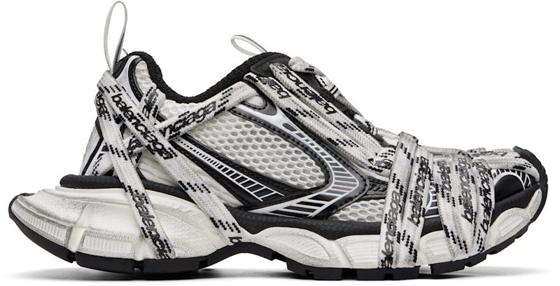 White & Black 3XL Extreme Laces Sneakers 262342F128009