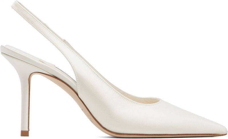 White Love Sling Back 85 Heels 262528F122000