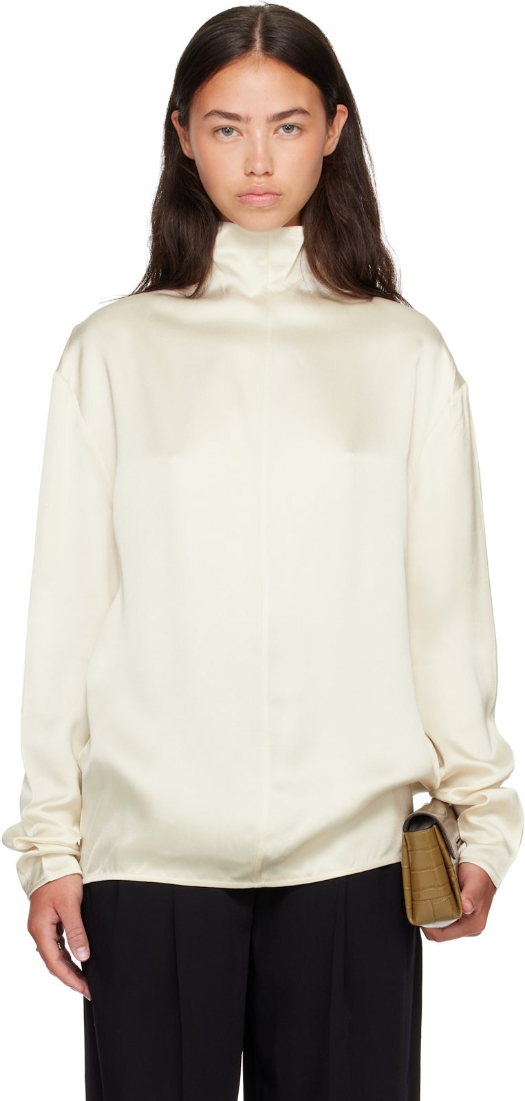 TOTEME [오프화이트] Slouch-Neck Blouse 262771F107001