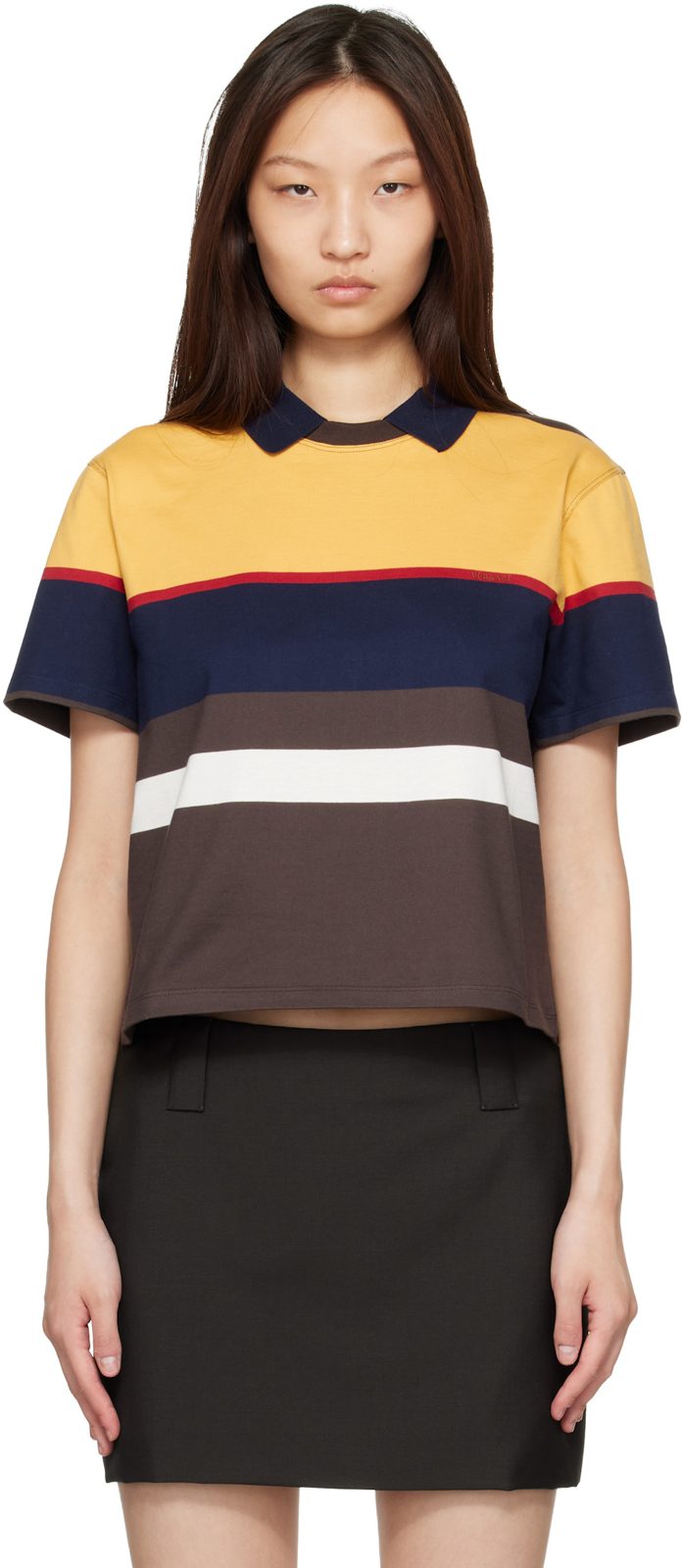 Multicolor Striped Cotton-Jersey Polo 261404F108000