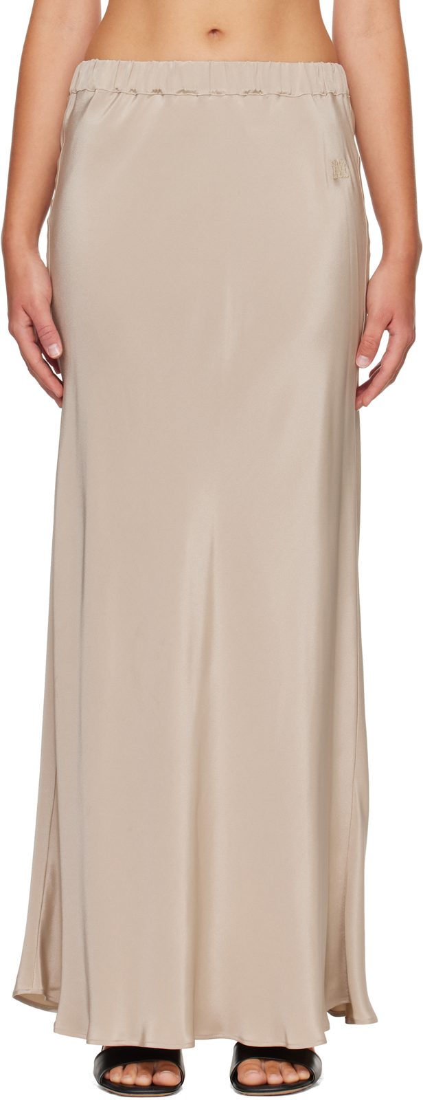 Taupe Sospiro Maxi Skirt 262118F092000