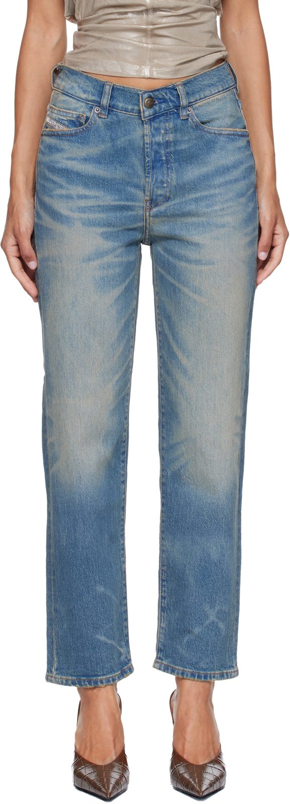 Blue Regular High Waist 1981 D-Went Jeans 262001F069013