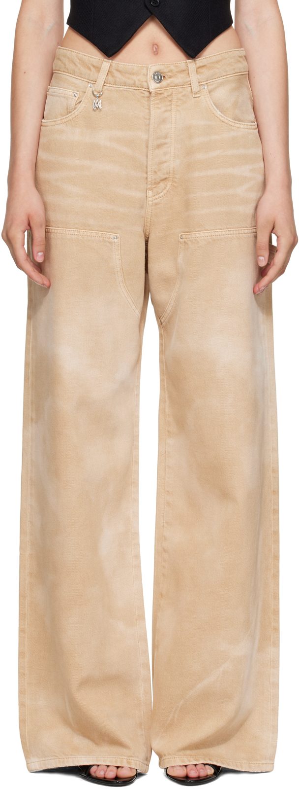Beige Carpenter Jeans 262886F069001