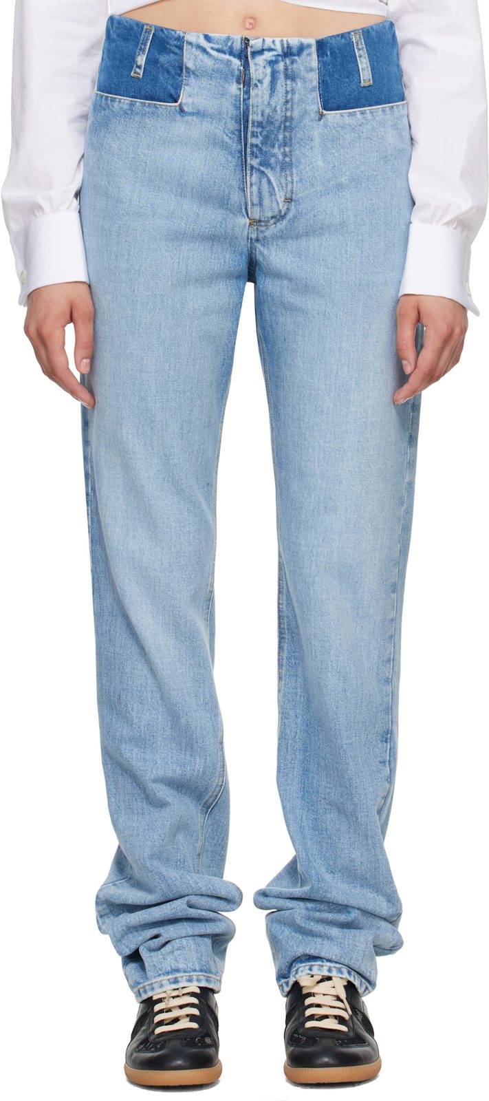 Blue Two Tone Jeans 262168F069002