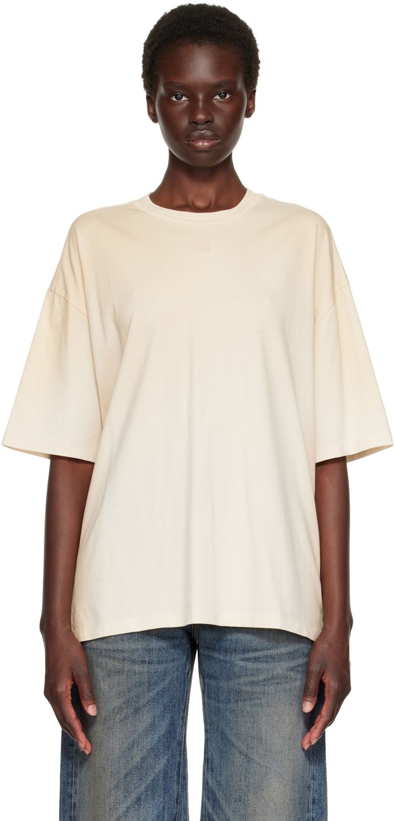 Beige MA Oversized T-shirt 262886F110001