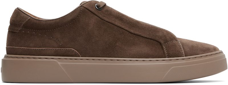 Taupe Gary Suede Sneakers 262085M237012