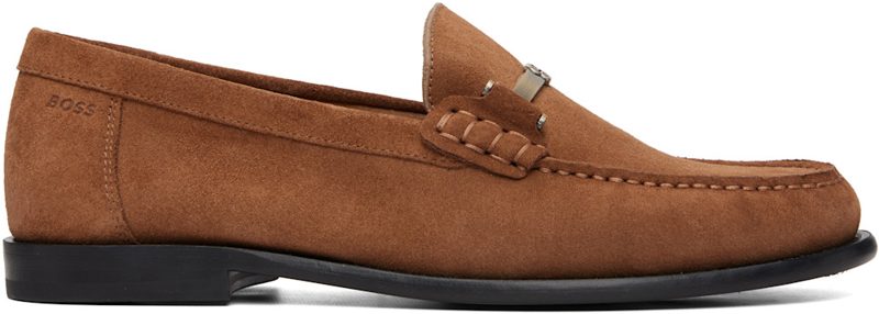 Tan Suede Loafers 262085M231019