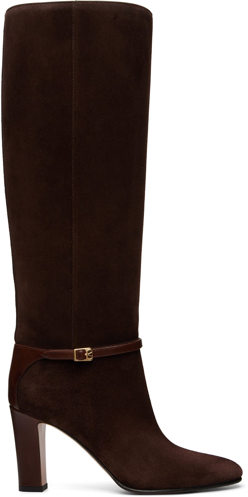 Garavani Brown Pattie Crust Leather Boots 262807F115000