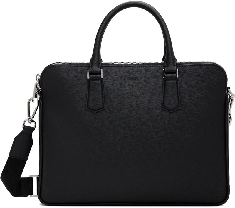 Black EM[보스]ED Logo Document Briefcase 262085M167007
