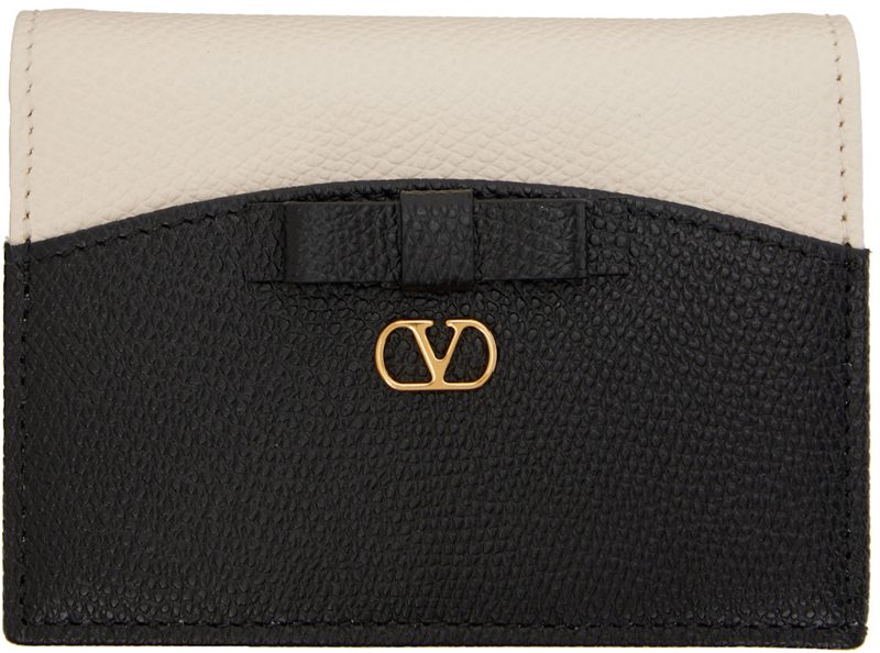 Garavani [오프화이트] & Black Veecolor Flap French Wallet 262807F040001