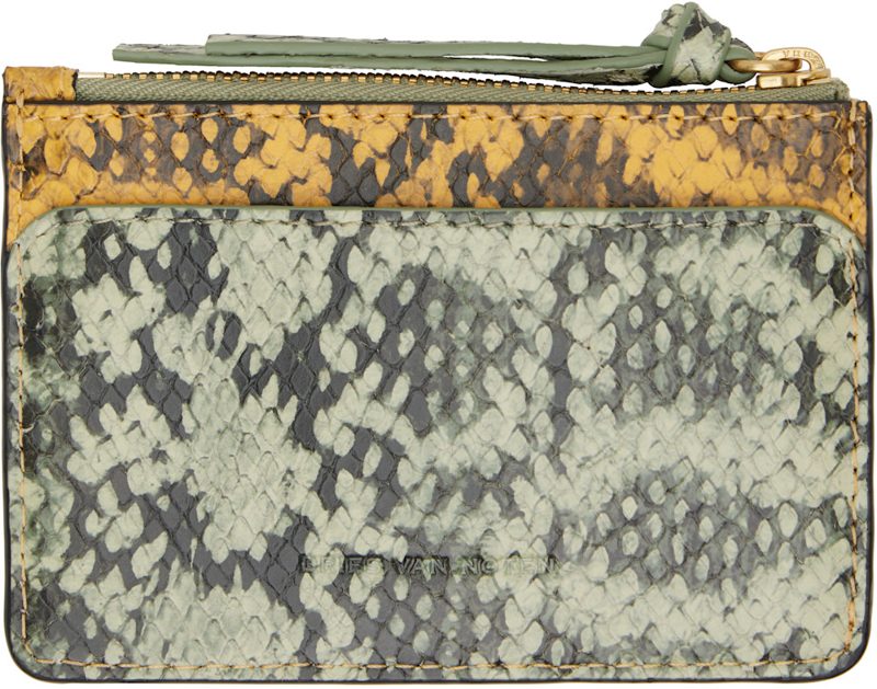 Yellow Leather Card Holder 262358F037001