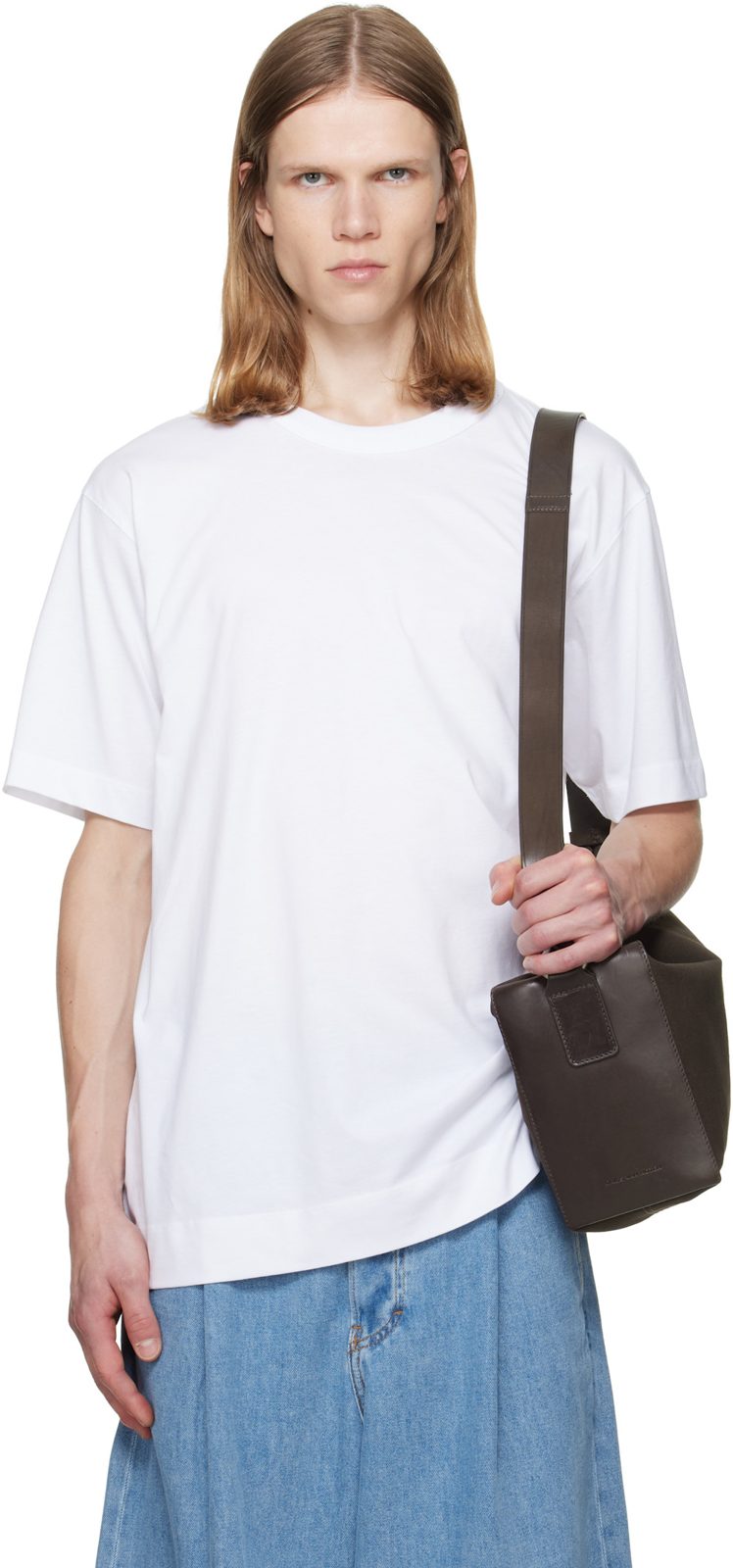 White Regular Fit Cotton T-shirt 262358M213031
