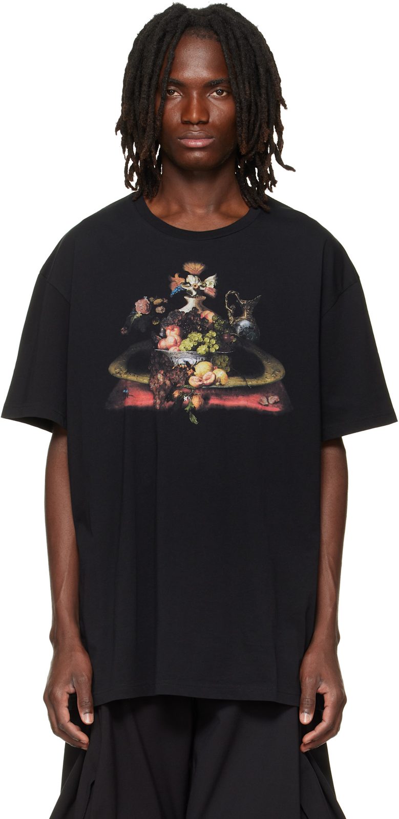 Black Still Life Orb Oversized T-shirt 262314M213032