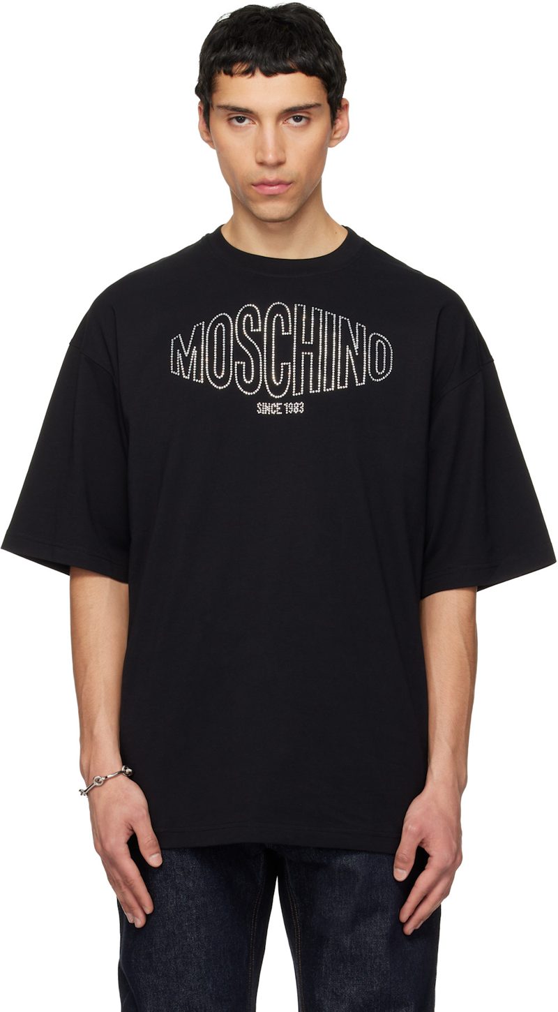 Moschino Black Logo Sport T-shirt 261720M213009