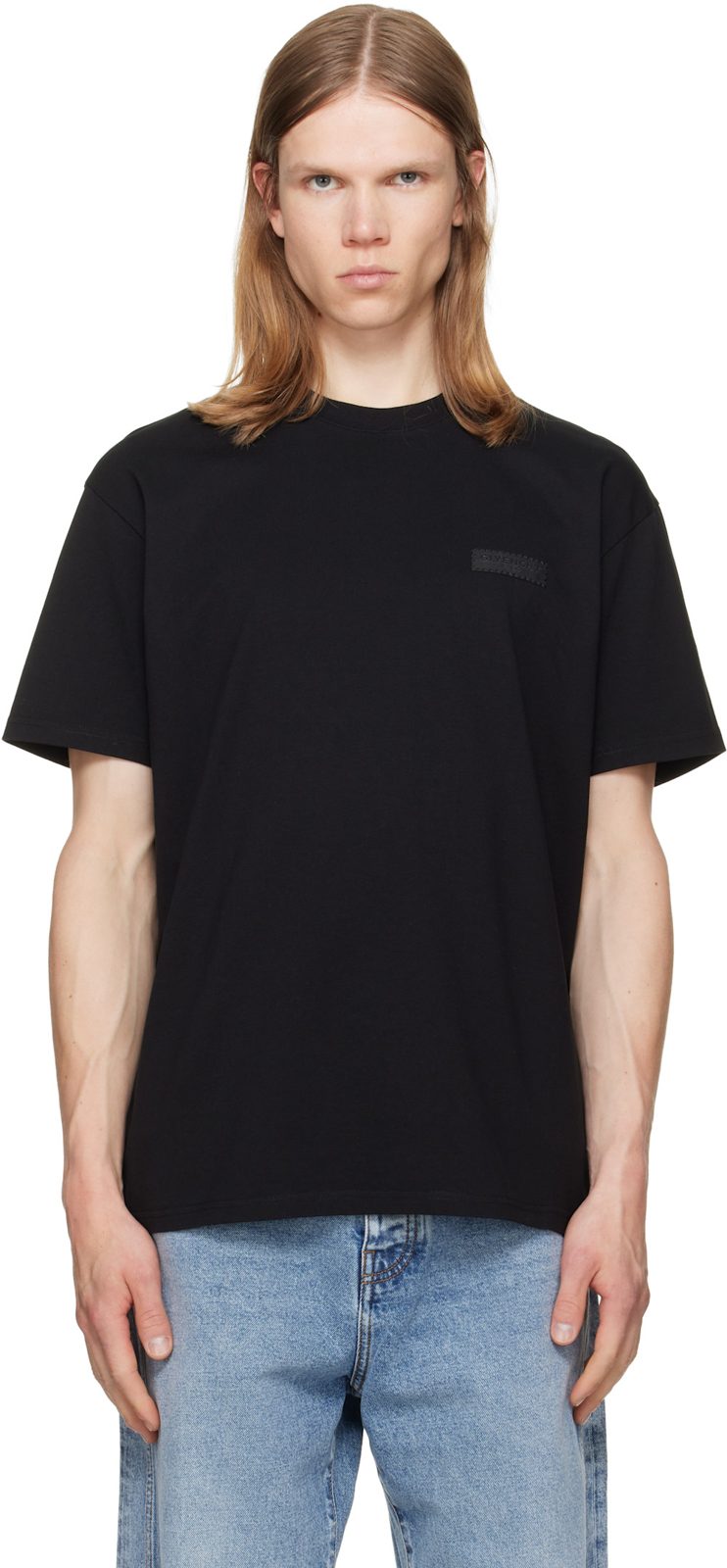 Black [GIVENCHY] Paris Grosgrain T-shirt 262278M213007