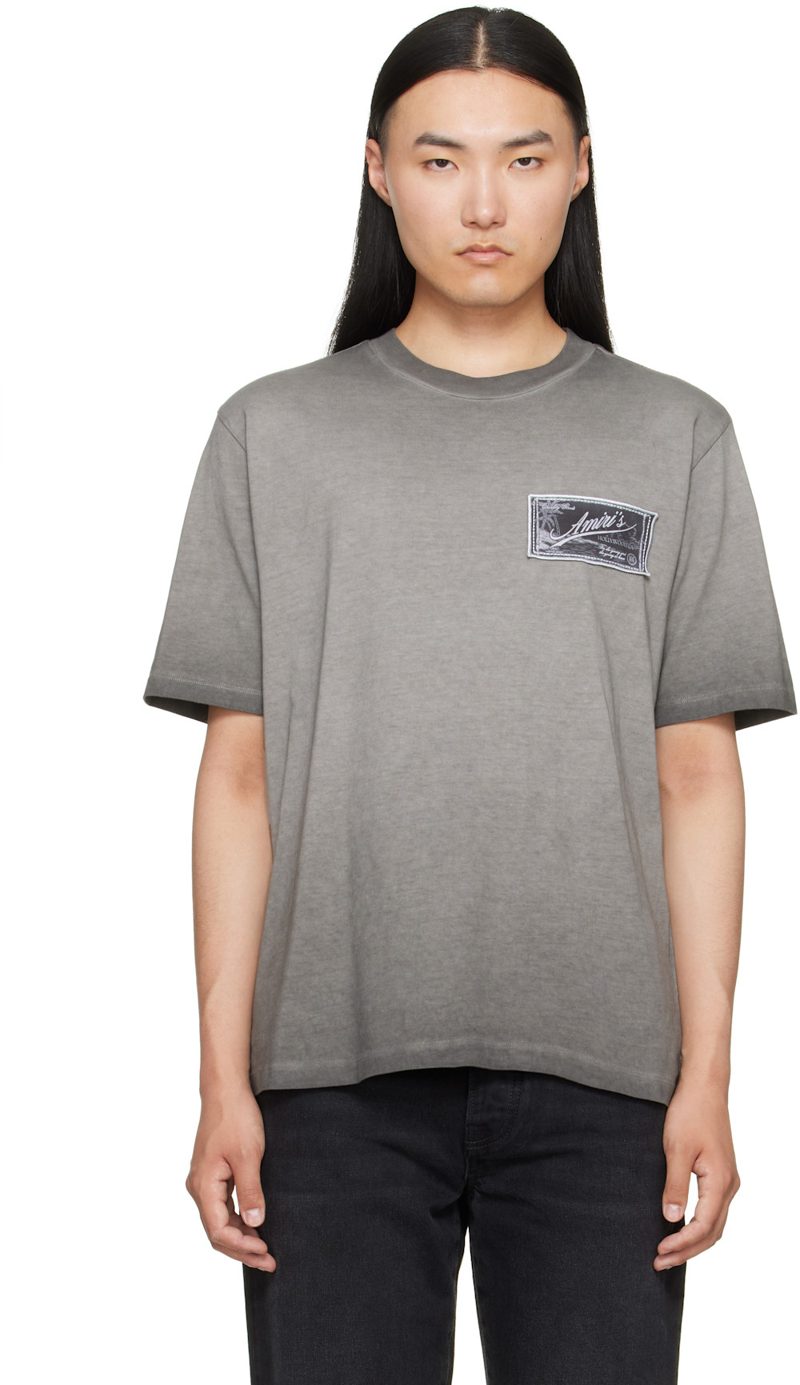 Gray [아미리] Quality Goods Label T-shirt 262886M213005