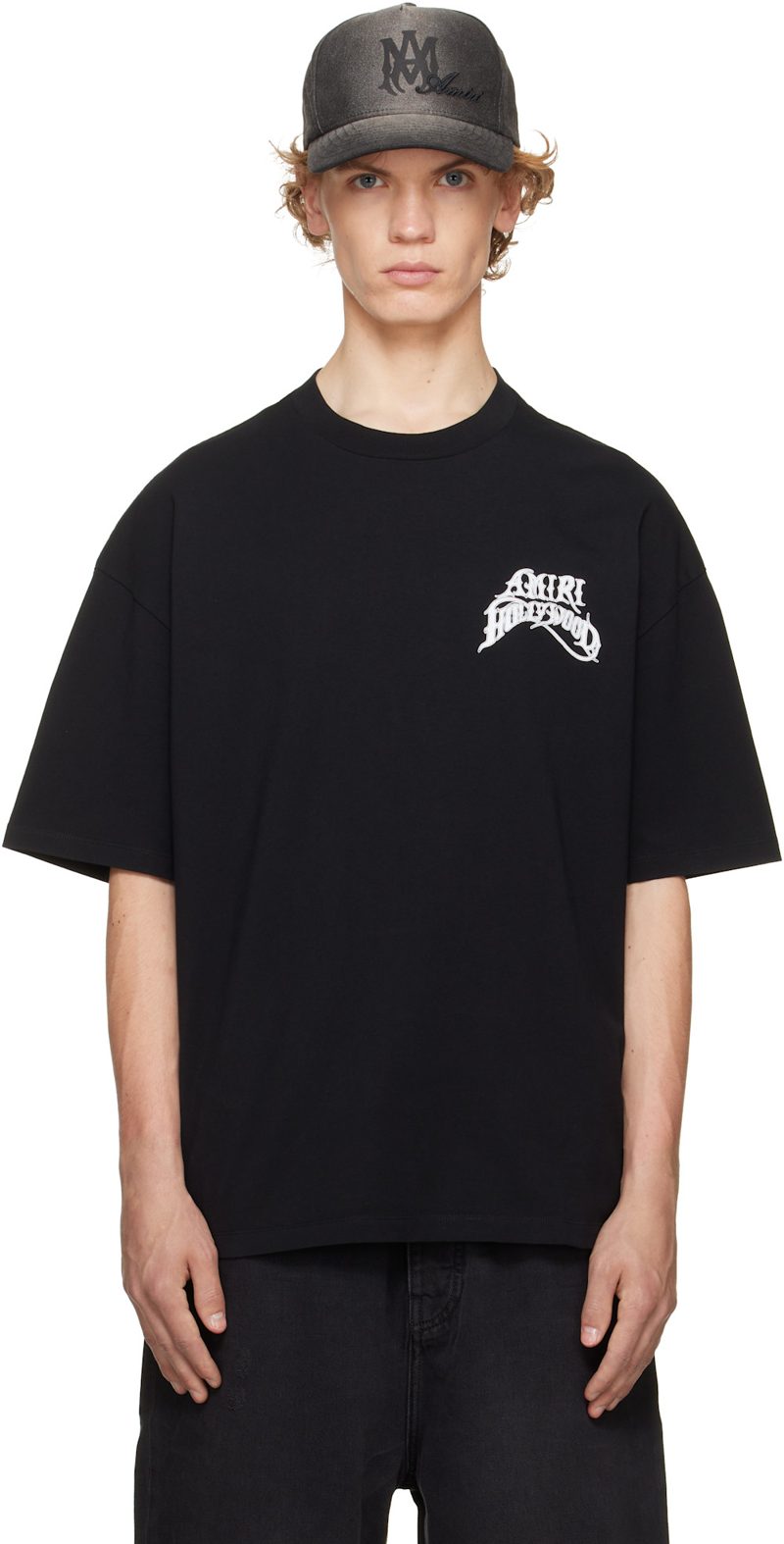 Black [아미리] Hollywood Lightweight Jersey Skate T-shirt 262886M213041