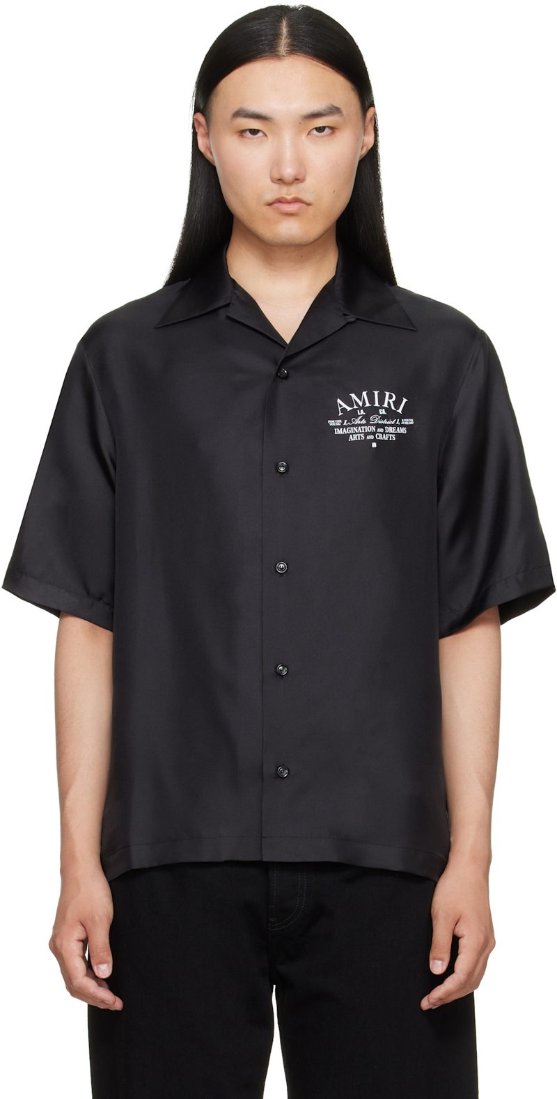 Black Arts District Bowling Shirt 262886M192004