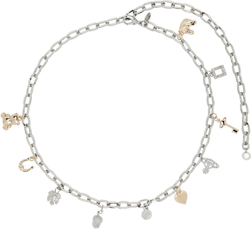 Silver Multi Charm Belt 262314M131001