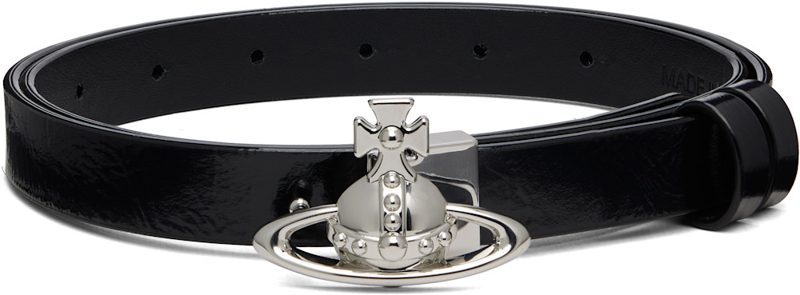 Black Small Orb Buckle Belt 262314M131018