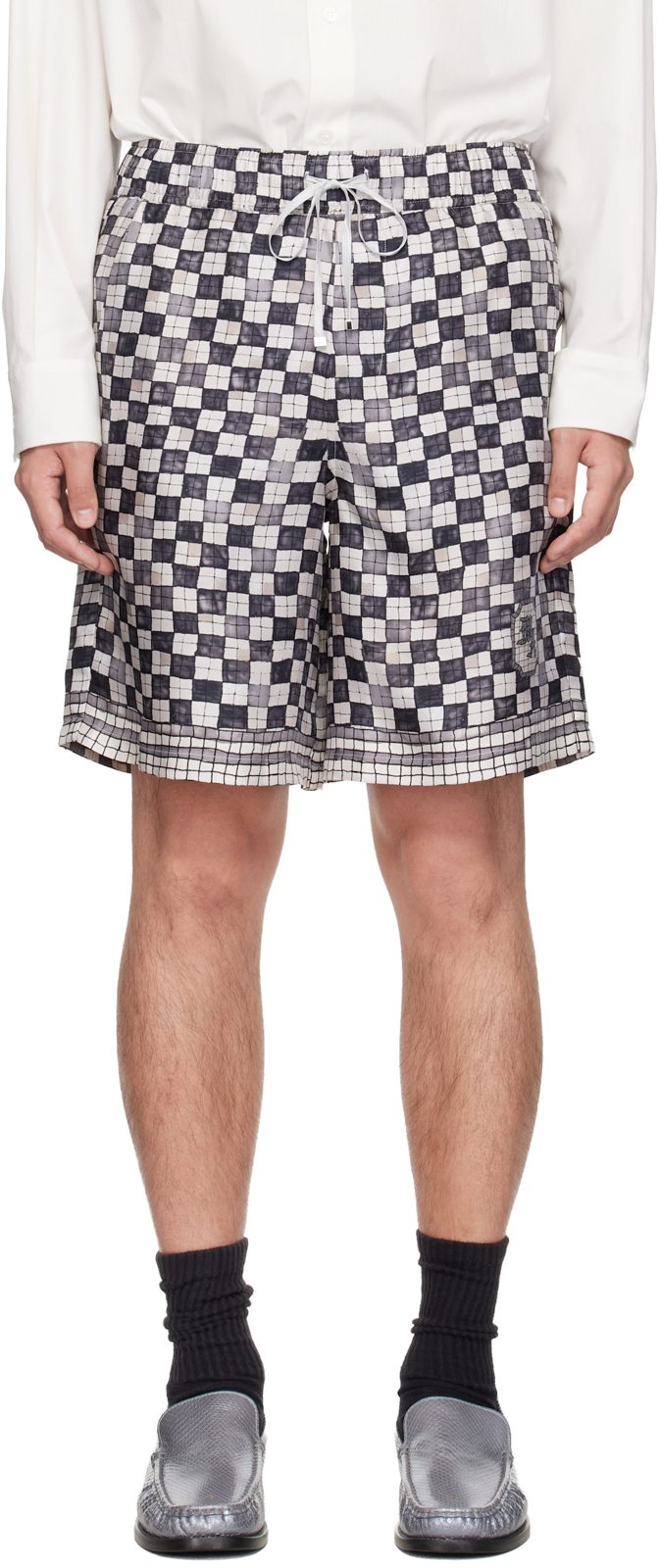 Gray & [오프화이트] MA Checkered Shorts 261886M193018
