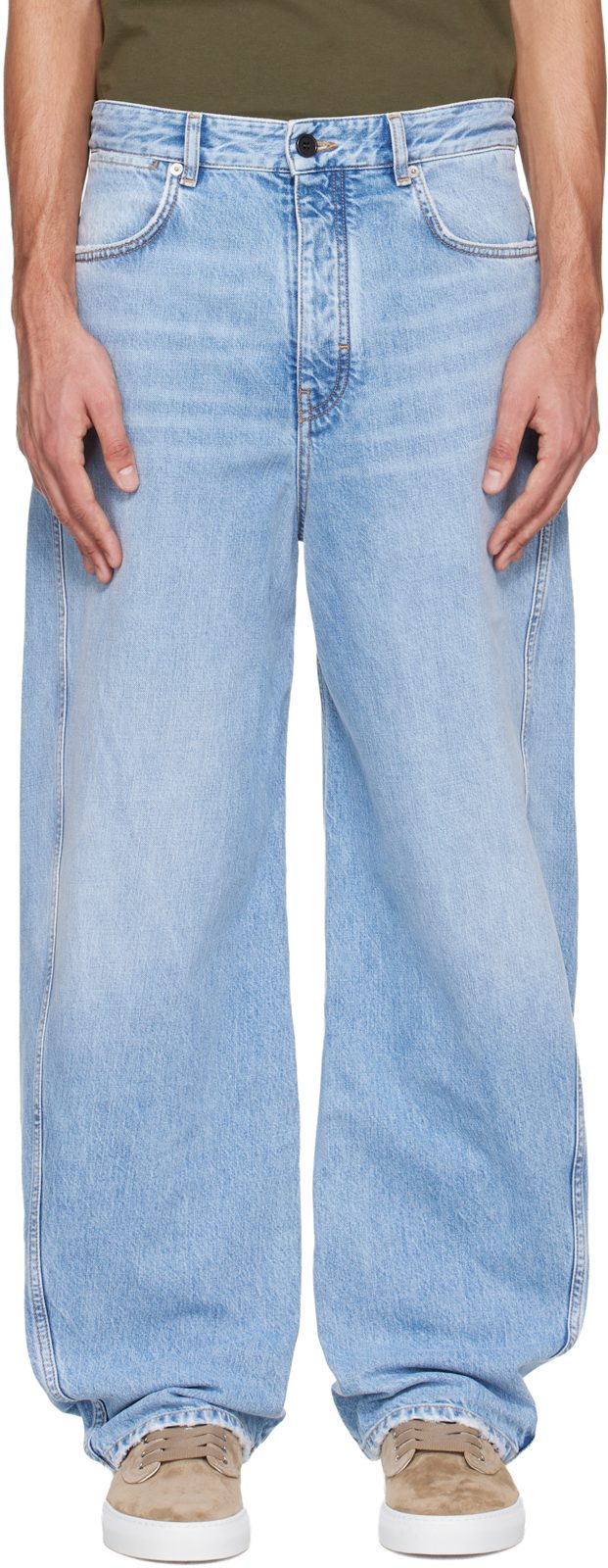 Blue Couture Seam Jeans 261278M186006