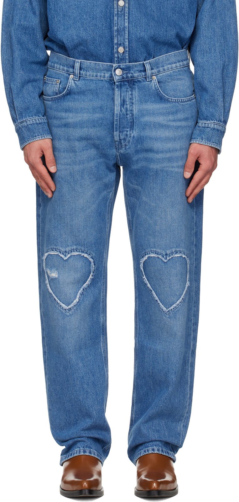 Moschino Blue Heart Jeans 261720M186000