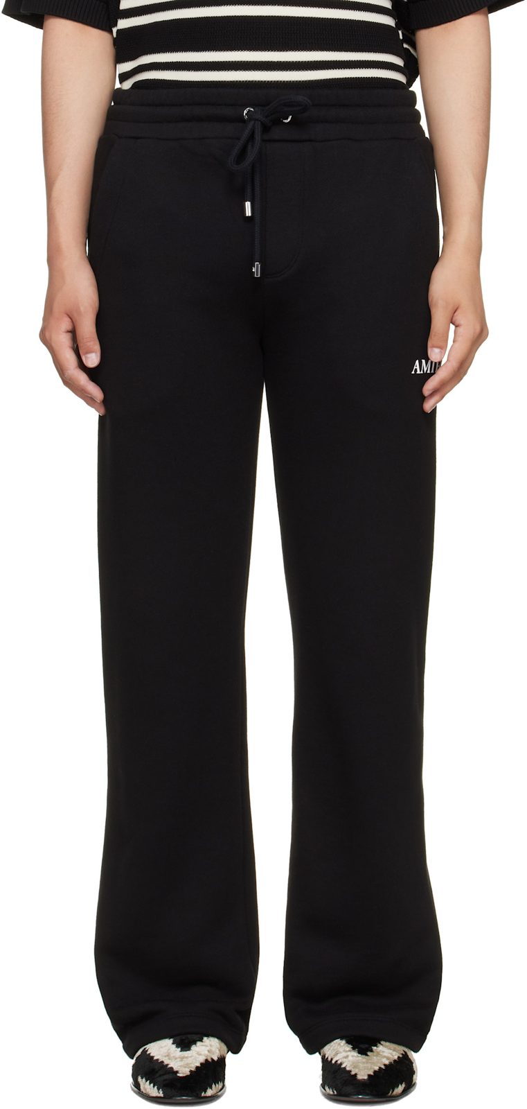 Black Relaxed Pull On Sweatpants 262886M190002