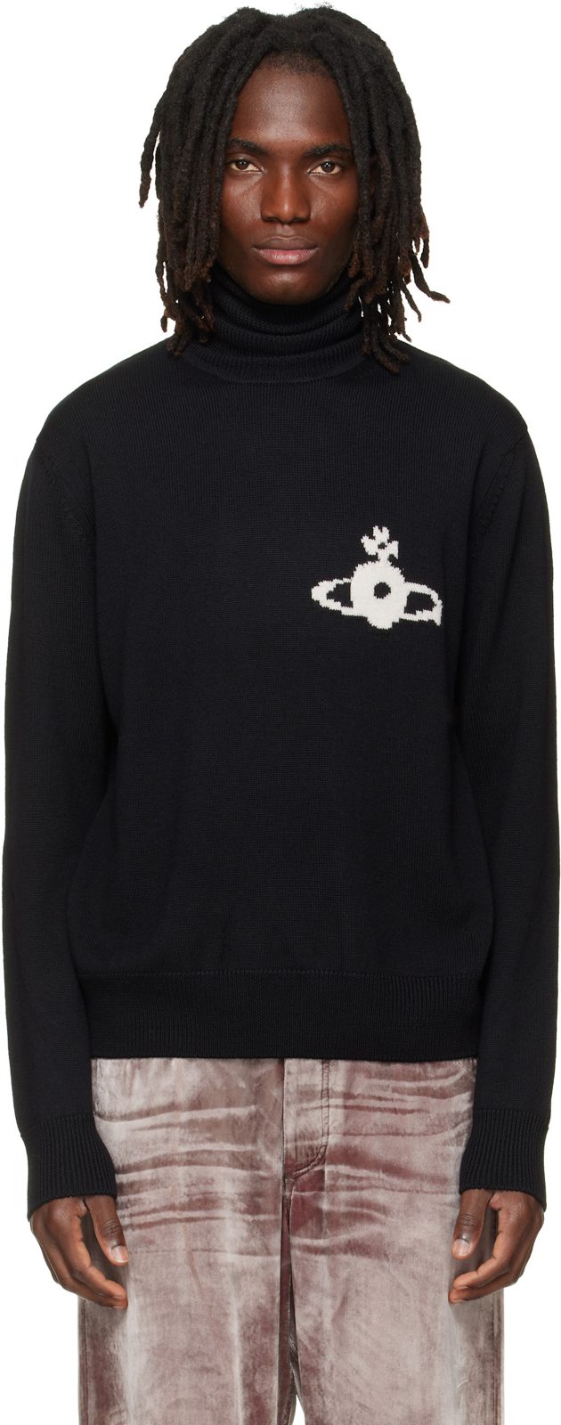 Black Mark Turtleneck 262314M205001