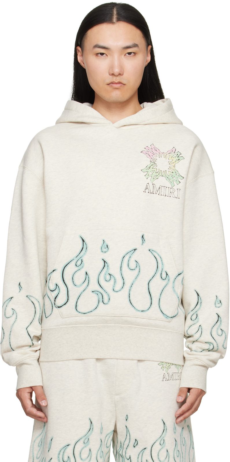 오프화이트 MA Quad Flames Oversized Hoodie 262886M202001
