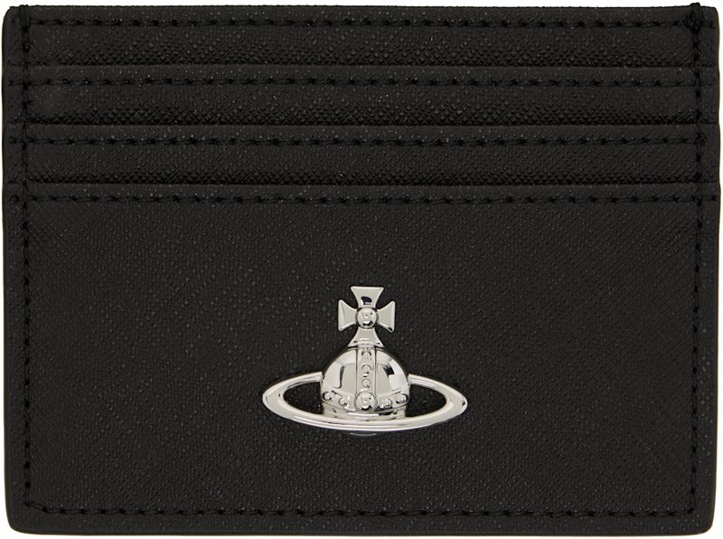 Black Flat Card Holder 262314M163001