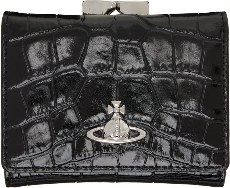 Black Small Frame Wallet 262314M164019