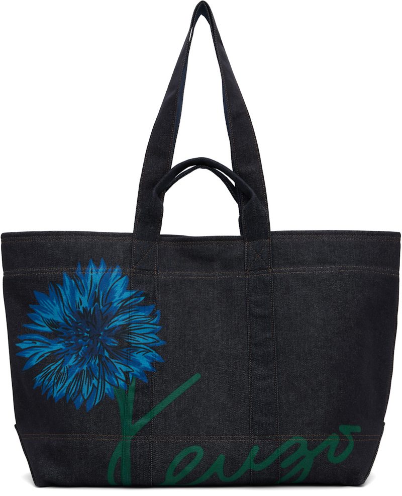 Navy [겐조] Paris Tulip Large Tote 262387M172001